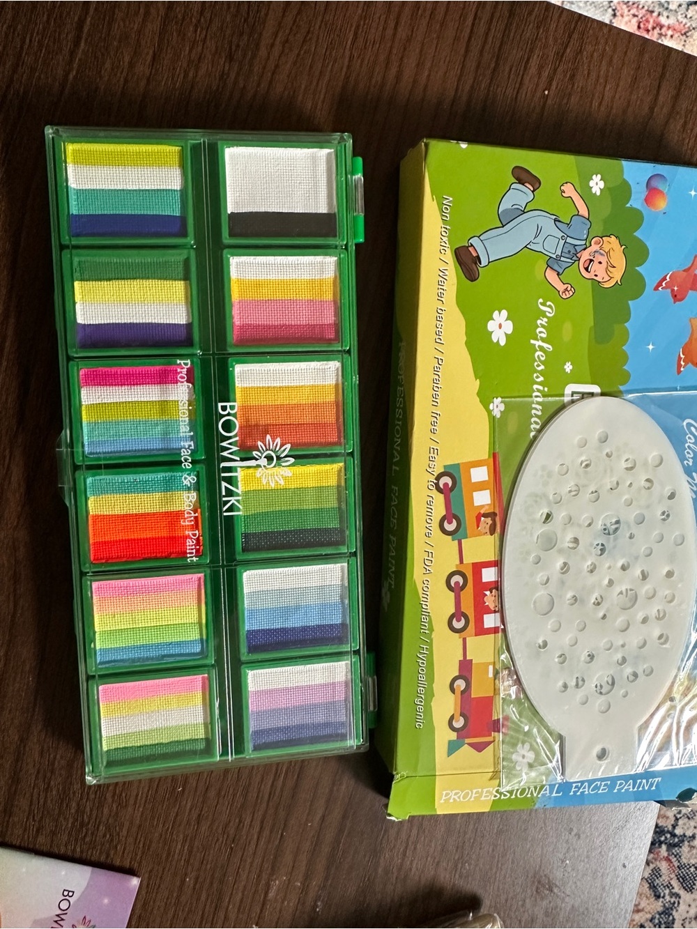 Rainbow Face Paint Palette - Multicolor Kids Face Paint